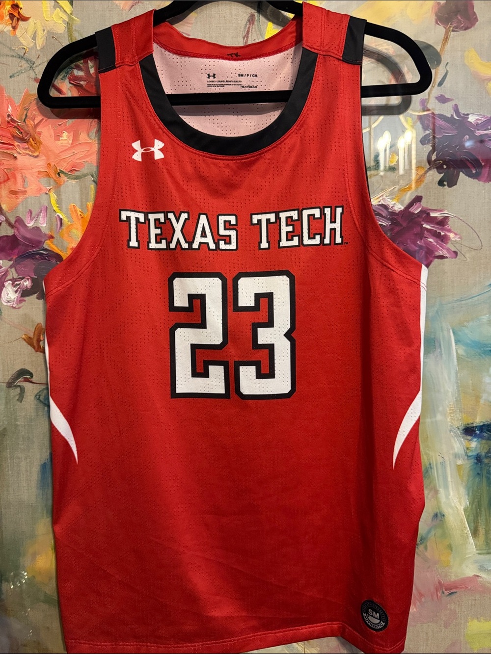 Under Armour Red Texas Tech #23 Basketball Jersey